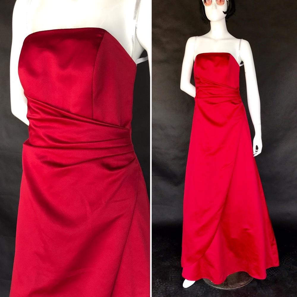 Classic red satin gown